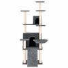 vidaXL Cat Tree Dark Grey Engineered wood, plush, sisal 60.6 in Modular