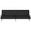 vidaXL Sofa Bed Black