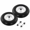 vidaXL Wheelbarrow Wheels 2 pcs with Axles Solid PU 4.00-8 15.35 "