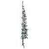 vidaXL Slim Artificial Half Christmas Tree with Flocked Snow 4 ft