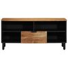 vidaXL TV Units with Drawer Solid Acacia Wood 39.37 x 13.19 x 18.11 in