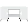 vidaXL Desk High gloss white Engineered wood, metal Large Desk