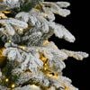 vidaXL Artificial Hinged Christmas Tree 300 LEDs & Flocked Snow 82.7"