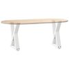 vidaXL Coffee Table Leg White Powder-coated steel Medium Adjustable Feet