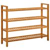 vidaXL Shoe Rack Solid Oak Solid Oak Wood Medium Shoe Rack Rectangular