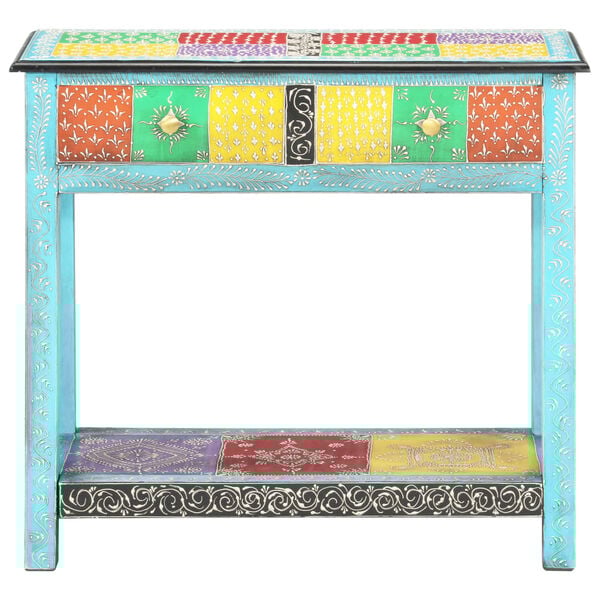 vidaXL Console Table Multicolor Solid Mango Wood, MDF