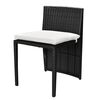 vidaXL Dining Table And Chair Black and Cream White