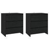 vidaXL Sideboard Set of 3 Black Engineered Wood Medium Sideboard