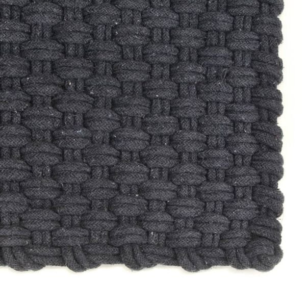 vidaXL Rug Anthracite Cotton 47.2x70.9 in Pattern Rug Rectangular