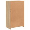 vidaXL Side Cabinet Sonoma oak Engineered wood, glass Medium