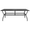 vidaXL Garden Table Anthracite Powder-coated steel Large Durable