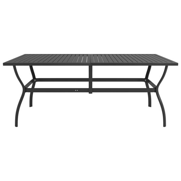 vidaXL Garden Table Anthracite Powder-coated steel Large Durable
