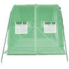 vidaXL Greenhouse Green Polyethylene and galvanized steel Large