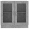 vidaXL Vitrine Cabinet Concrete Grey 32.5x12.0x31.5" Engineered Wood