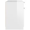 vidaXL Desk High gloss white Engineered wood Desk Rectangular