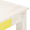 vidaXL Coffee Table White Solid mango wood Medium Decorative Inlays