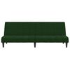 vidaXL Sofa Bed Dark Green Velvet (100% polyester), wood, plastic