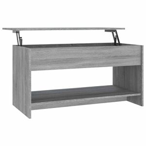 vidaXL Coffee Table Grey Sonoma Engineered Wood Medium Height-Adjustable