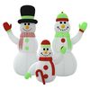 vidaXL Inflatable Snowman Family Multicolour