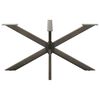 vidaXL Dining Table Leg Spider Shape Natural Steel 59.1 x 30.7 x (28.3-28.7) " Steel