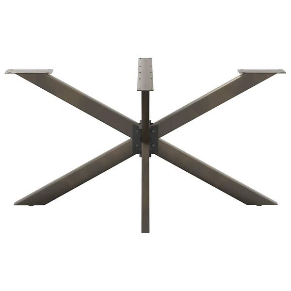 vidaXL Dining Table Leg Spider Shape Natural Steel 59.1 x 30.7 x (28.3-28.7) " Steel