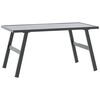 vidaXL Bench Set Black Powder-coated steel and polyester Large Modular