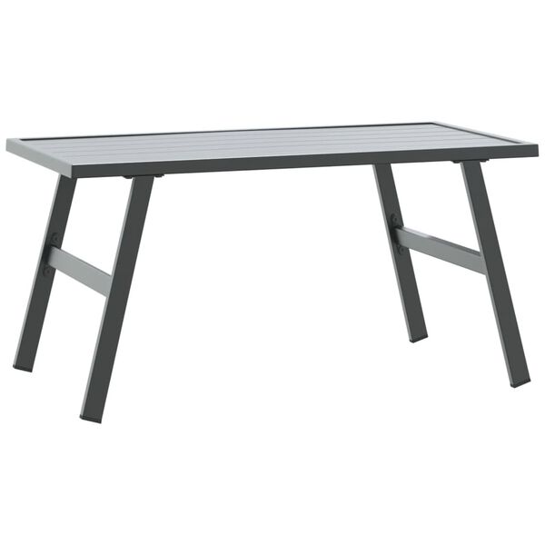 vidaXL Bench Set Black Powder-coated steel and polyester Large Modular