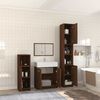 vidaXL Bathroom Furniture Set Brown Oak Engineered Wood