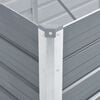 vidaXL Raised Bed Grey Galvanized Steel 157.5 x 31.5 x 17.7 in Durable