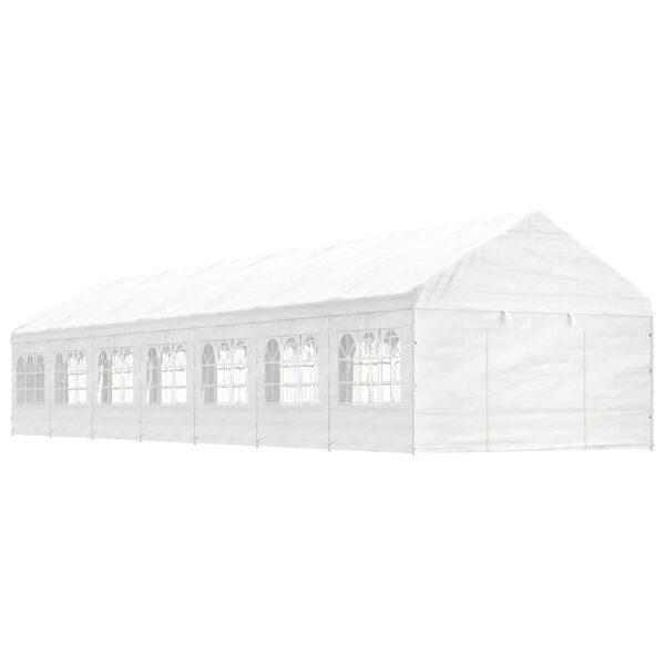 vidaXL Gazebo with Roof White 51.2'x13.4'x10.6' Polyethylene