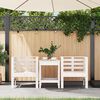 vidaXL Garden Chair Set of 2 White Solid pine wood Medium Garden Chair