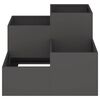 vidaXL Garden Planter Black 80 x 80 x 60 cm Steel