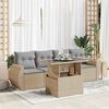 vidaXL Garden Sofa Set Beige, Light Grey