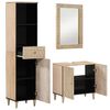 vidaXL 3 Piece Bathroom Furniture Set Solid Wood Mango