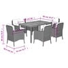 vidaXL Garden Dining Set Black