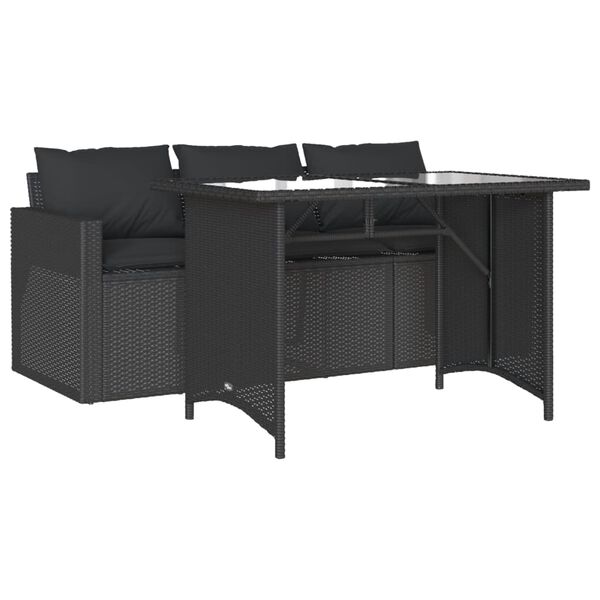 vidaXL Garden Dining Set Black