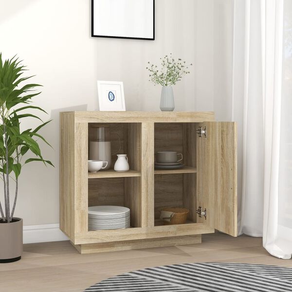vidaXL Sideboard Sonoma Oak 31.5"x15.7"x29.5"