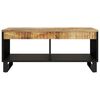 vidaXL Coffee Table Natural Wood Solid Mango Wood, Iron Medium