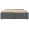 vidaXL Bed Frame Dark Grey Polyester, Plywood, Solid Pine Wood Super King