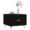 vidaXL Coffee Table Black Engineered wood Durable Coffee Table Square