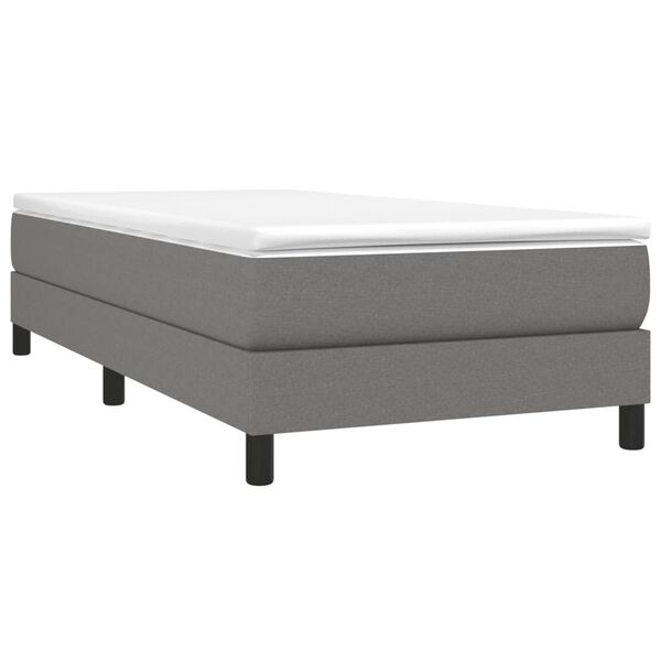 vidaXL Bed Frame Dark grey Fabric (100% polyester), plywood, engineered wood