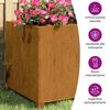 vidaXL Planter Rusty metal Corten steel Medium Durable Planter