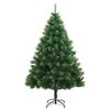 vidaXL Artificial Hinged Christmas Tree 300 LEDs & Ball Set 70.9"