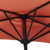 vidaXL Balcony Parasol Terracotta Polyester, Aluminum, Steel