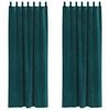 vidaXL Blackout Curtains 2 pcs Dark Green 55.12 x 102.36 in Velvet
