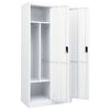 vidaXL Wardrobe White Steel Large Wardrobe Rectangular Modern
