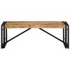 vidaXL Coffee Table Natural Wood Solid Mango Wood, Powder-Coated Iron