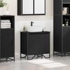 vidaXL Bathroom Sink Cabinet Black Oak 60 x 35 x 60 cm Engineered wood