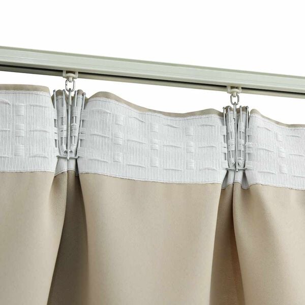 vidaXL Blackout Curtains with Hooks 2 pcs Beige 55.1x88.6"
