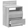 vidaXL Bedside Cabinet Set of 2 Grey Sonoma Engineered wood Medium